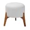 Baxton Studio Elkie Japandi Light Grey Boucle Fabric and Walnut Brown Finished Wood Ottoman Footstool 233-13323-ZORO - alternate 5